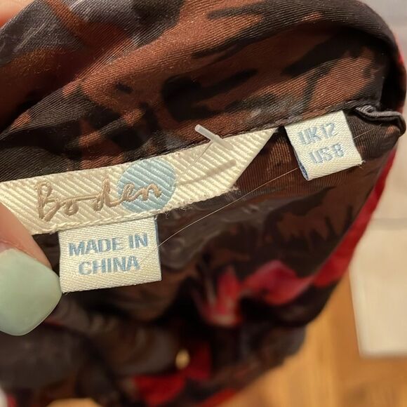 Boden Floral Silk Blend Blouse - Picture 6 of 8